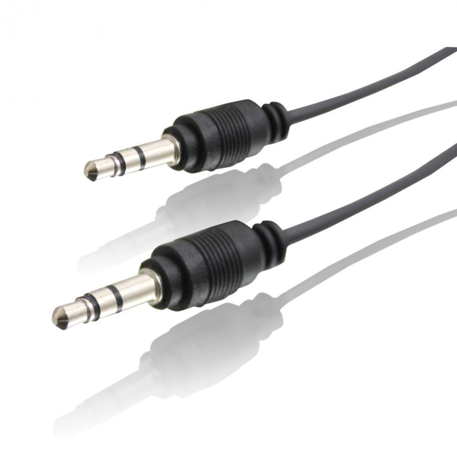 3.5mm AVケーブル ステレオミニプラグ 3極 オス-オス 【48.5cm