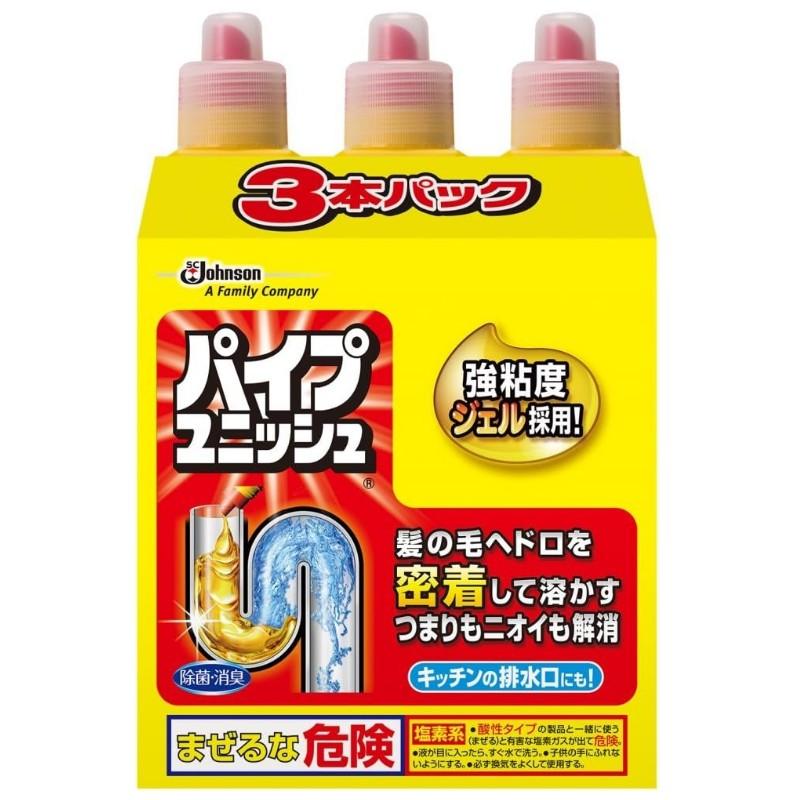 （3本セット ジョンソン パイプユニッシュ 強粘度ジェル採用 800g×3本）台所 浴室 排水口 つまり パイプ フィニッシュ クリーナー 532582 の商品画像