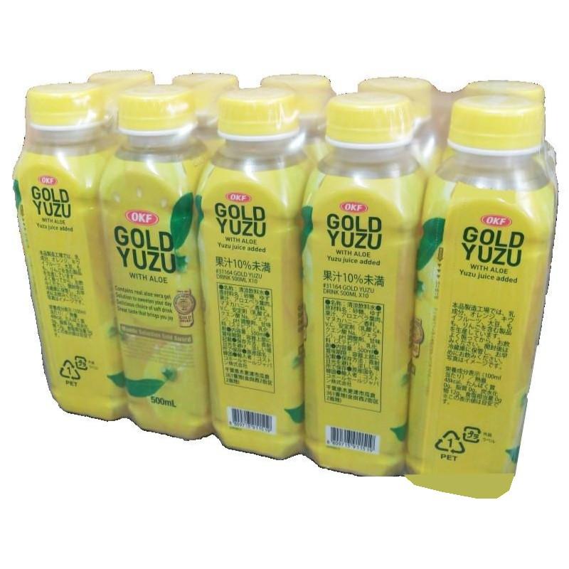 10本セット OKF GOLD YUZU 500ml×10本）ゆず ゴールド ユズ ドリンク