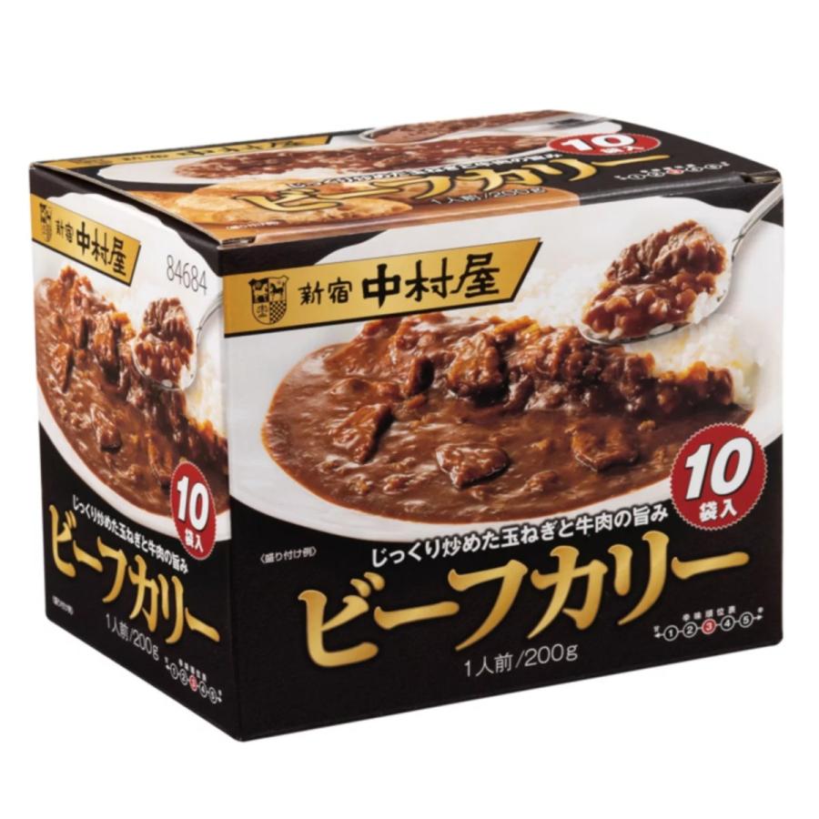 新宿中村屋 10袋入 ビーフカリー 200g×10袋 10個 10食 ビーフカレー