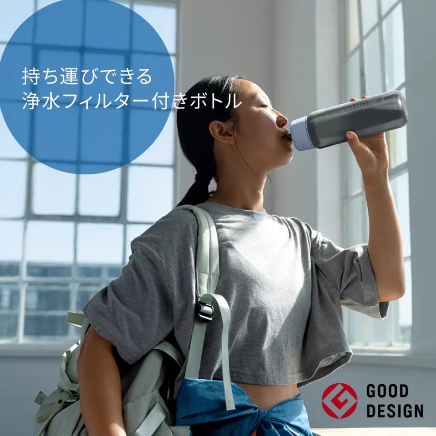 BRITA（ブリタ） ボトル型浄水器 グリーン 600ml カートリッジ3個付き