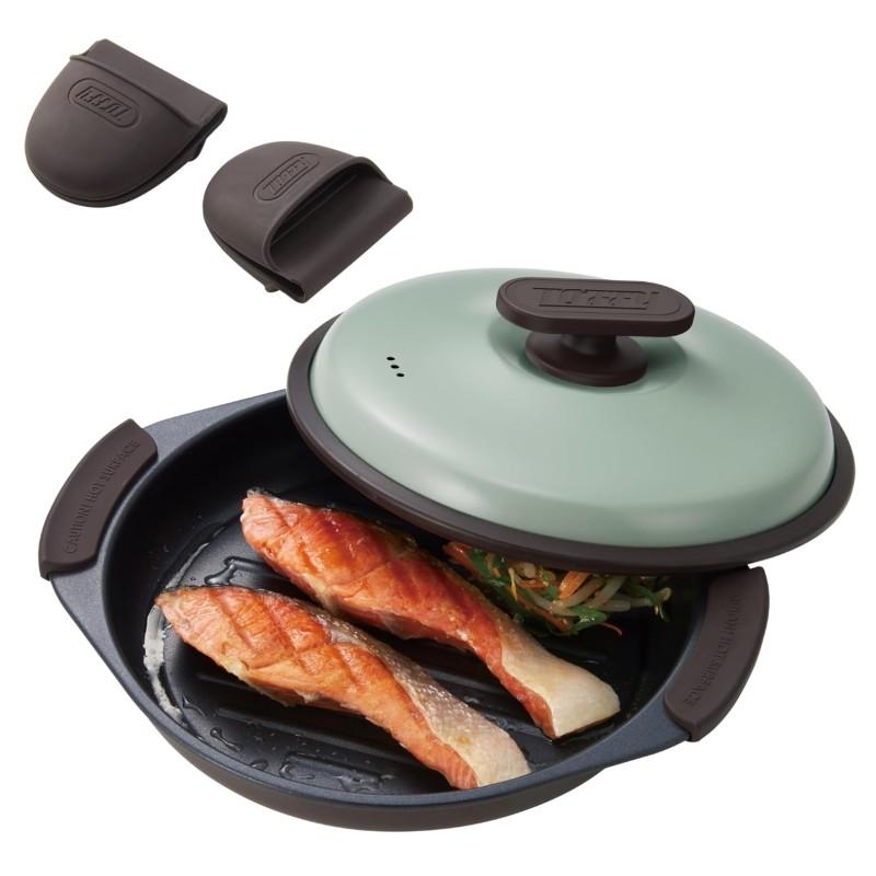 Toffy トフィー 電子レンジ用 グリルパン ダスティーブルー LC3-DB