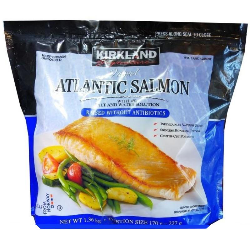 冷凍品 カークランド アトランティックサーモン 1 36kg 骨 皮無し ムニエル 調理 焼き鮭 魚 解凍 要加熱 料理 1切れ170g 227g ノルウェー コストコ I Co16 アイテンプ 通販 Yahoo ショッピング