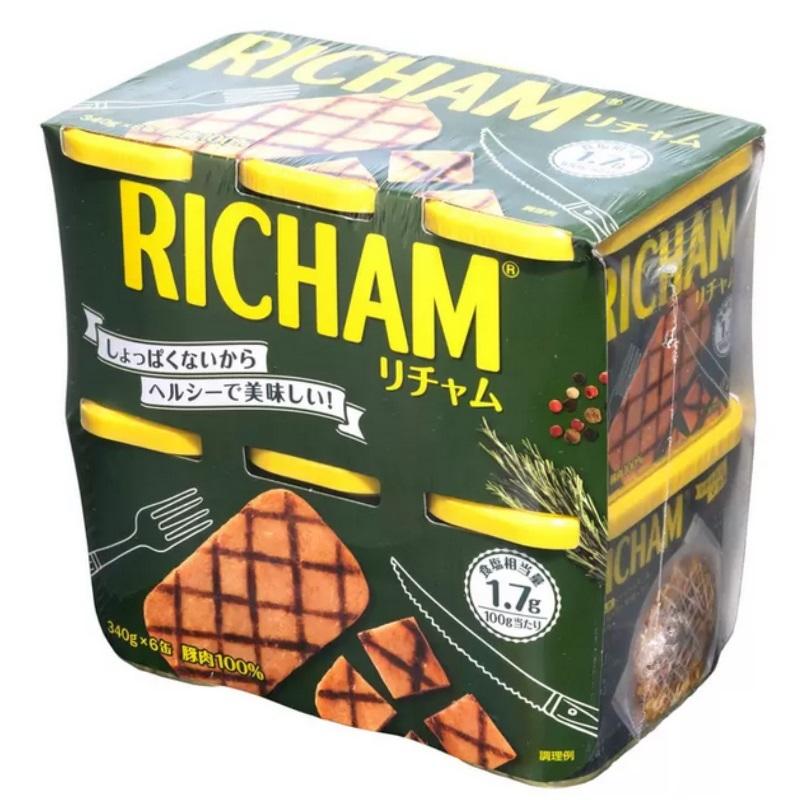 （東遠 リチャム 340g×6缶 Dongwon Richam）おむすび チャンプル ヘルシー おいしい 豚肉100％ ハム缶 食品 料理 おつまみ 缶詰 コストコ 31629｜itemp｜03