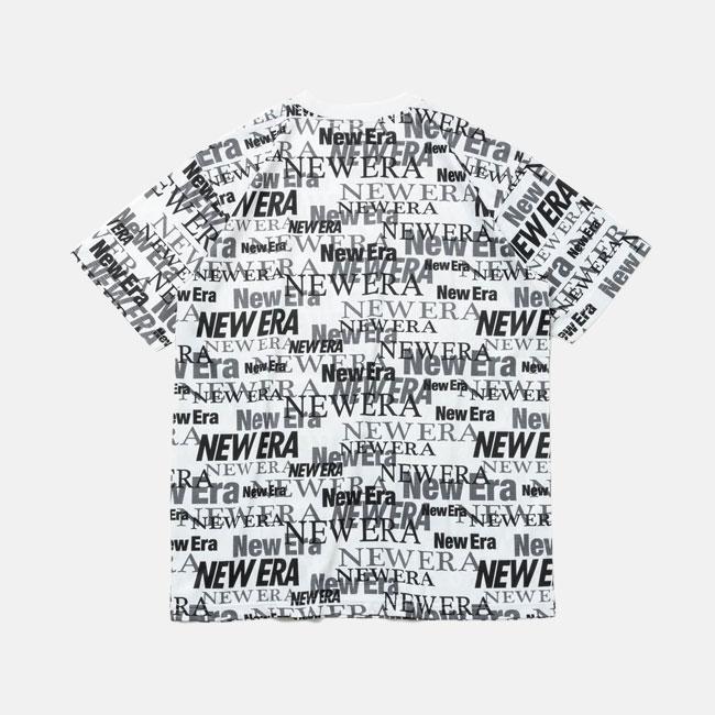 NEW ERA ニューエラ 半袖 テック Tシャツ Text All Over ホワイト Performance Apparel 14121962｜itempost｜02