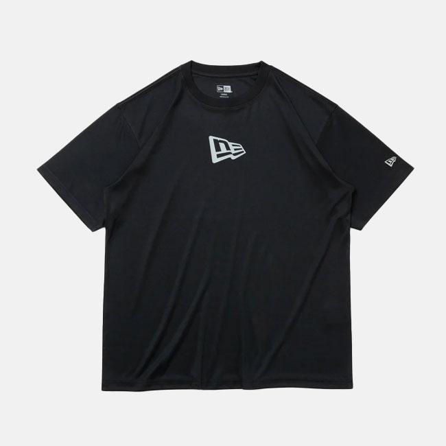 NEW ERA ニューエラ 半袖 ラッシュ Tシャツ Rear Vertical Logo ブラック Performance Apparel 14121966｜itempost｜02