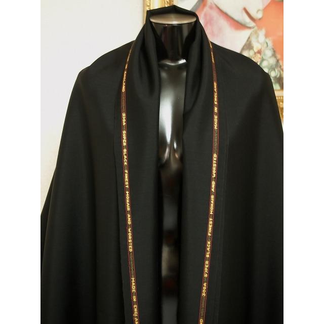 お買得 【ウール,・スーパーブラック】英国製,輸入生地,スーパーモヘヤ 