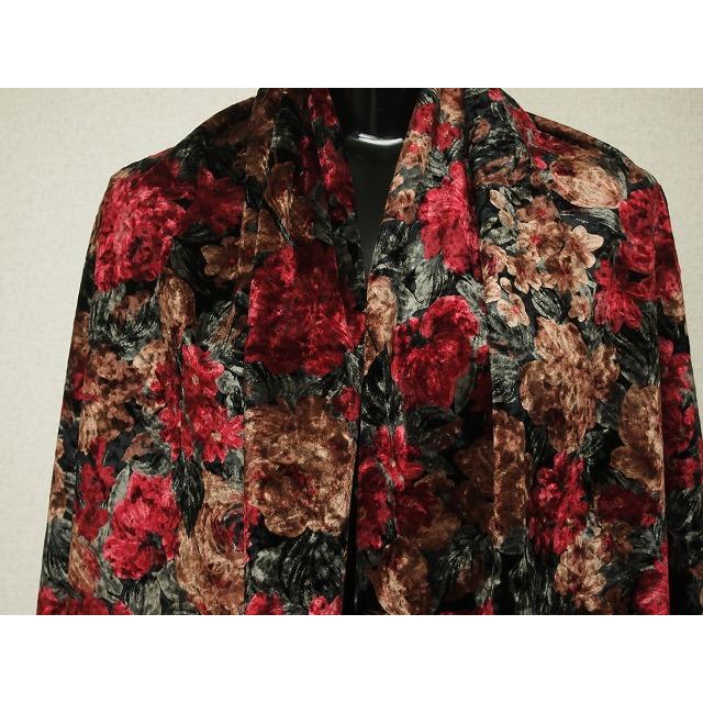 閉店大セール お買得 【ベルベット型押し/花柄プリント】 日本製生地