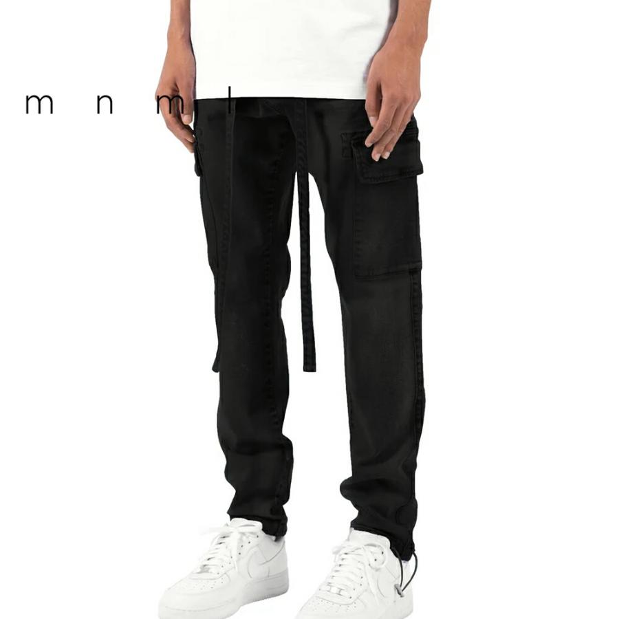 ミニマル mnmlブラックカーゴパンツ mnml（ミニマル） カーゴパンツ X-LARGE ブラック メンズ : ZOZOTOWN
