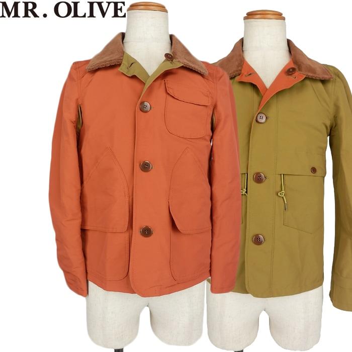 MR.OLIVE ミスターオリーブ リバーシブルジャケット オレンジxベージュ 