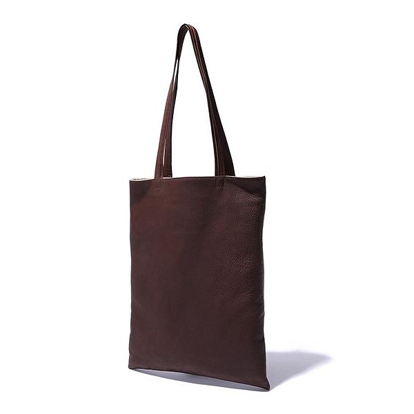  WATERPROOF WASHABLE LEATHER FLAT TOTE BAG(LARGE) ME637(2色)