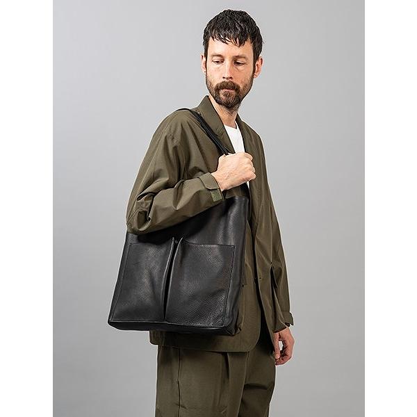 【MR.OLIVEミスターオリーブ】 WATER PROOF WASHABLE LEATHER / GUSSET POCKET TOTE BAG ME651(2色)｜itempost｜02