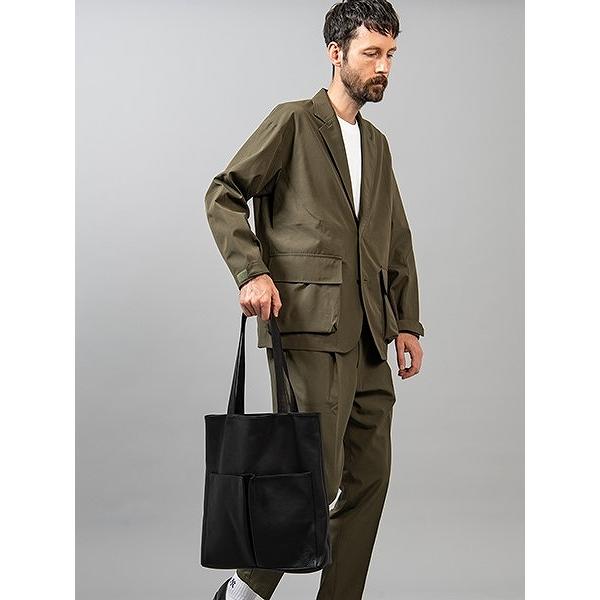 【MR.OLIVEミスターオリーブ】 WATER PROOF WASHABLE LEATHER / GUSSET POCKET TOTE BAG ME651(2色)｜itempost｜04