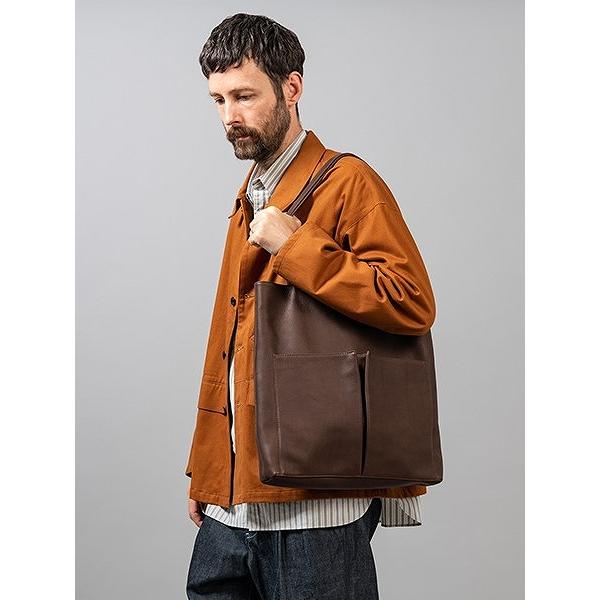 【MR.OLIVEミスターオリーブ】 WATER PROOF WASHABLE LEATHER / GUSSET POCKET TOTE BAG ME651(2色)｜itempost｜08