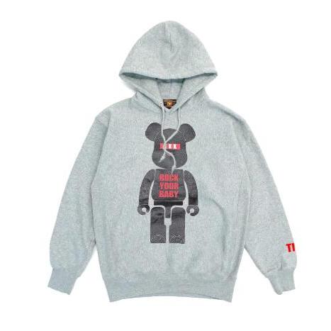 ★【TMTティーエムティー】 BE@RBRICK×TMT VINTAGE FRENCH TERRY PULLOVER HOODIE(TSWF23BA04) / BLACK (TMTスウェットフーディー/CUT AND SEWN/カットソー/23A｜itempost｜03