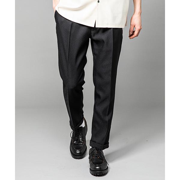 ★【MR.OLIVEミスターオリーブ】 RETORO POLYESTER TWILL / EASY ONE PLEATS STA-PREST TAPERED PANTS（グレイ）｜itempost｜14