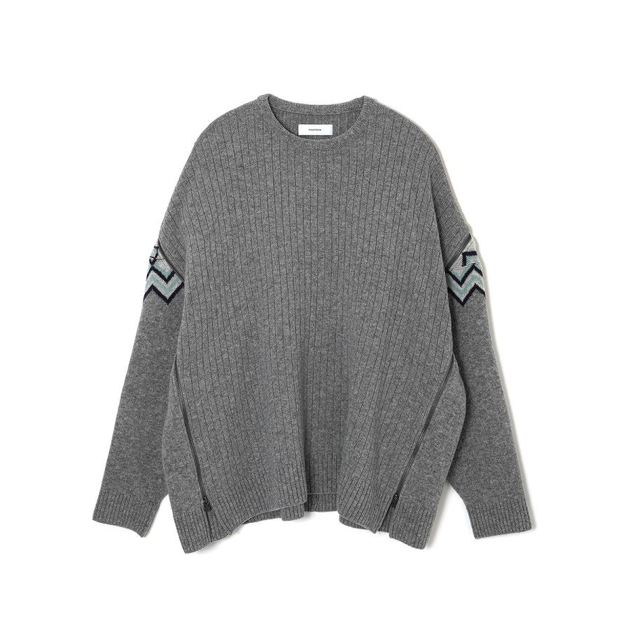【FACETASM ファセッタズム】NORDIC ZIPPER KNIT/GRAY/グレー (3色)の画像