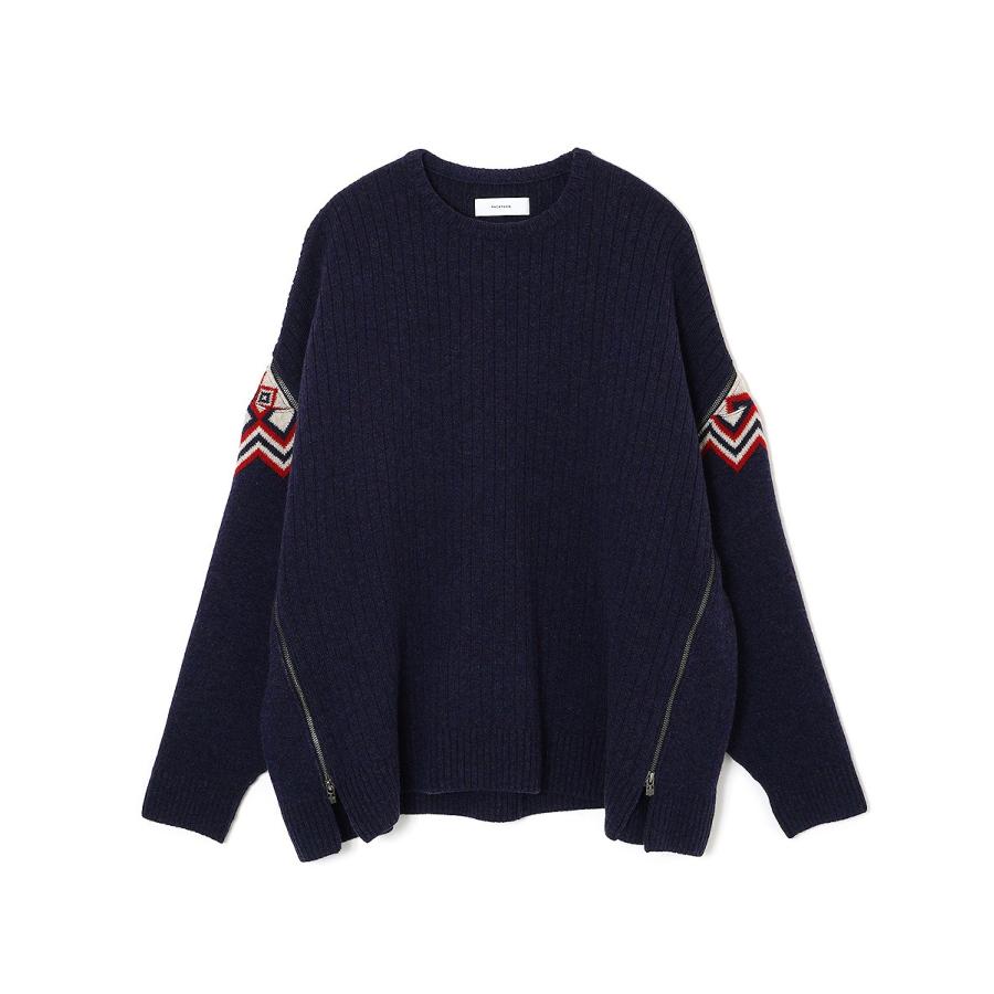 【FACETASM ファセッタズム】NORDIC ZIPPER KNIT/GRAY/グレー (3色)の画像