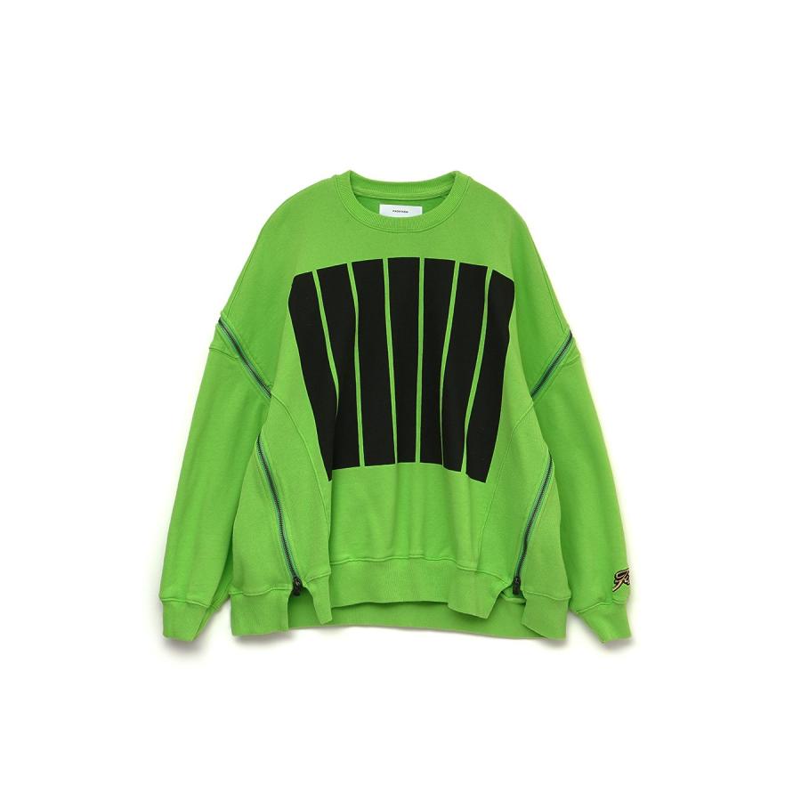 FACETASM ファセッタズム7BARS ZIPPER SWEAT/GREEN/グリーン（4色