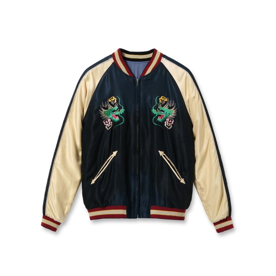 【TAILOR TOYO テーラー東洋】 Early 1950s Style Acetate Souvenir Jacket “EAGLE & DRAGON” × “GREEN DRAGON” (AGING MODEL)の画像