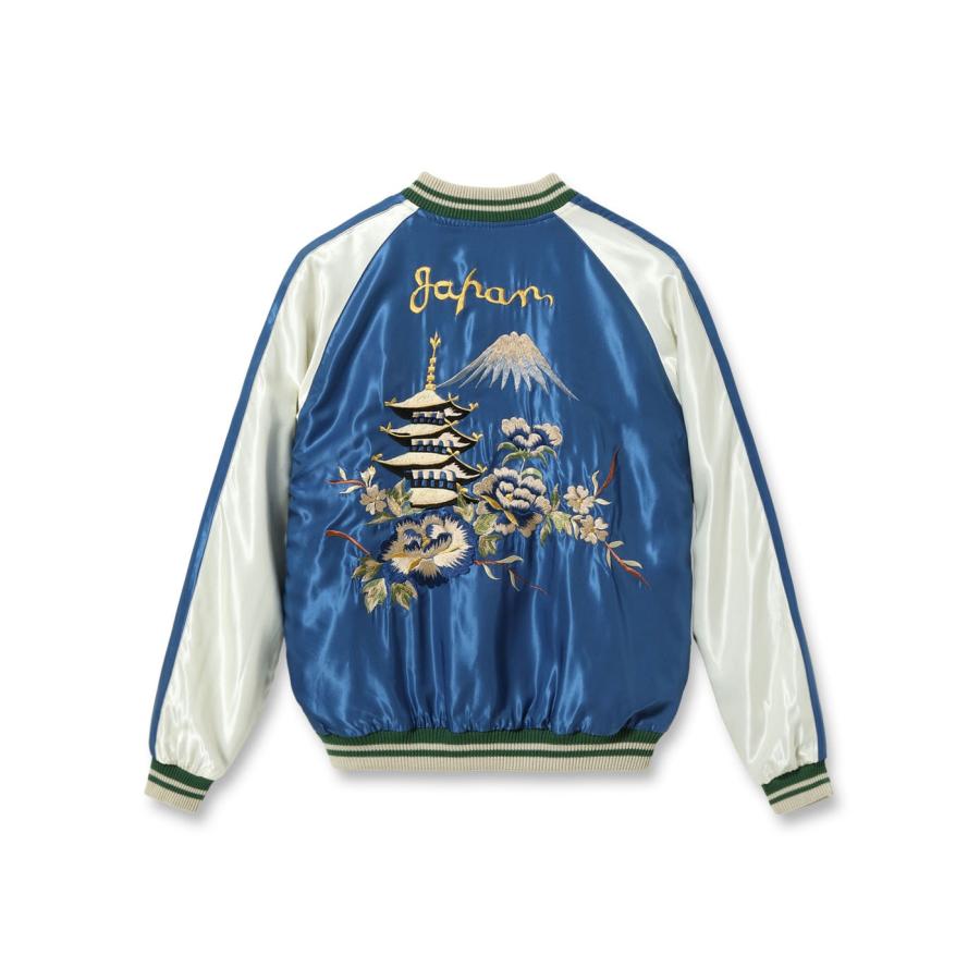 【TAILOR TOYO テーラー東洋】Early 1950s Style Acetate Souvenir Jacket “WHITE EAGLE” × “LANDSCAPE”の画像