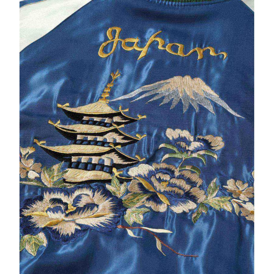 【TAILOR TOYO テーラー東洋】Early 1950s Style Acetate Souvenir Jacket “WHITE EAGLE” × “LANDSCAPE”の画像
