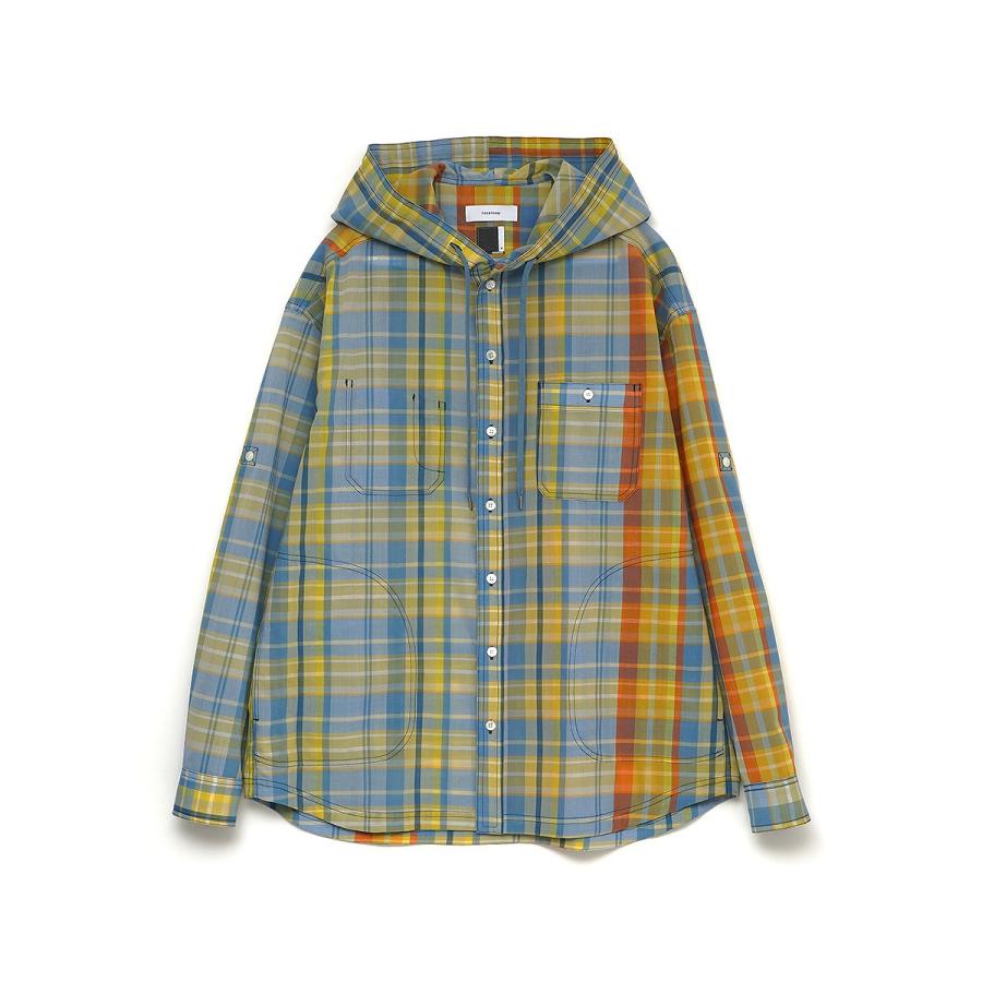 【FACETASM ファセッタズム】MADRAS CHECK HOODED SHIRT（2色）25SSの画像