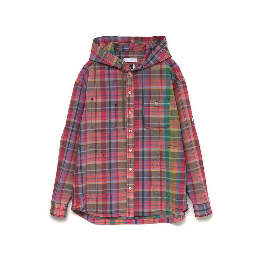 【FACETASM ファセッタズム】MADRAS CHECK HOODED SHIRT（2色）25SSの画像