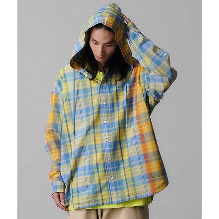 【FACETASM ファセッタズム】MADRAS CHECK HOODED SHIRT（2色）25SSの画像