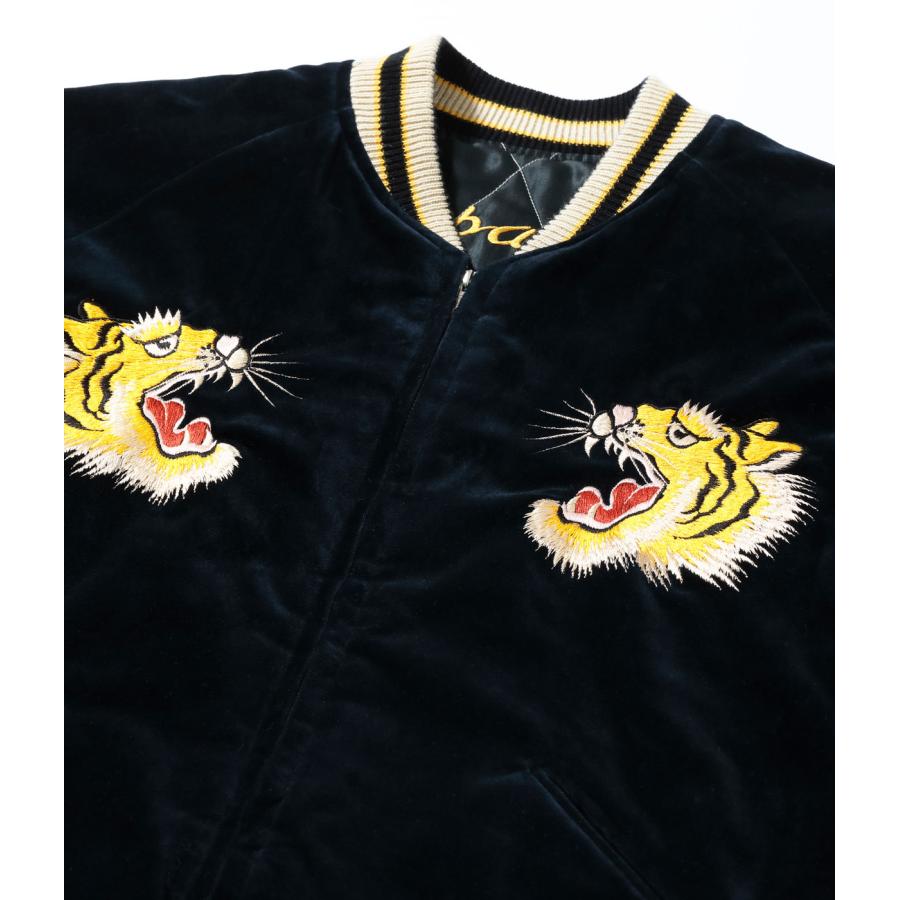 【TAILOR TOYO テーラー東洋】Mid 1950s Style Velveteen Souvenir Jacket “ROARING TIGER” × “JAPAN MAP”（TT15792-128）の画像