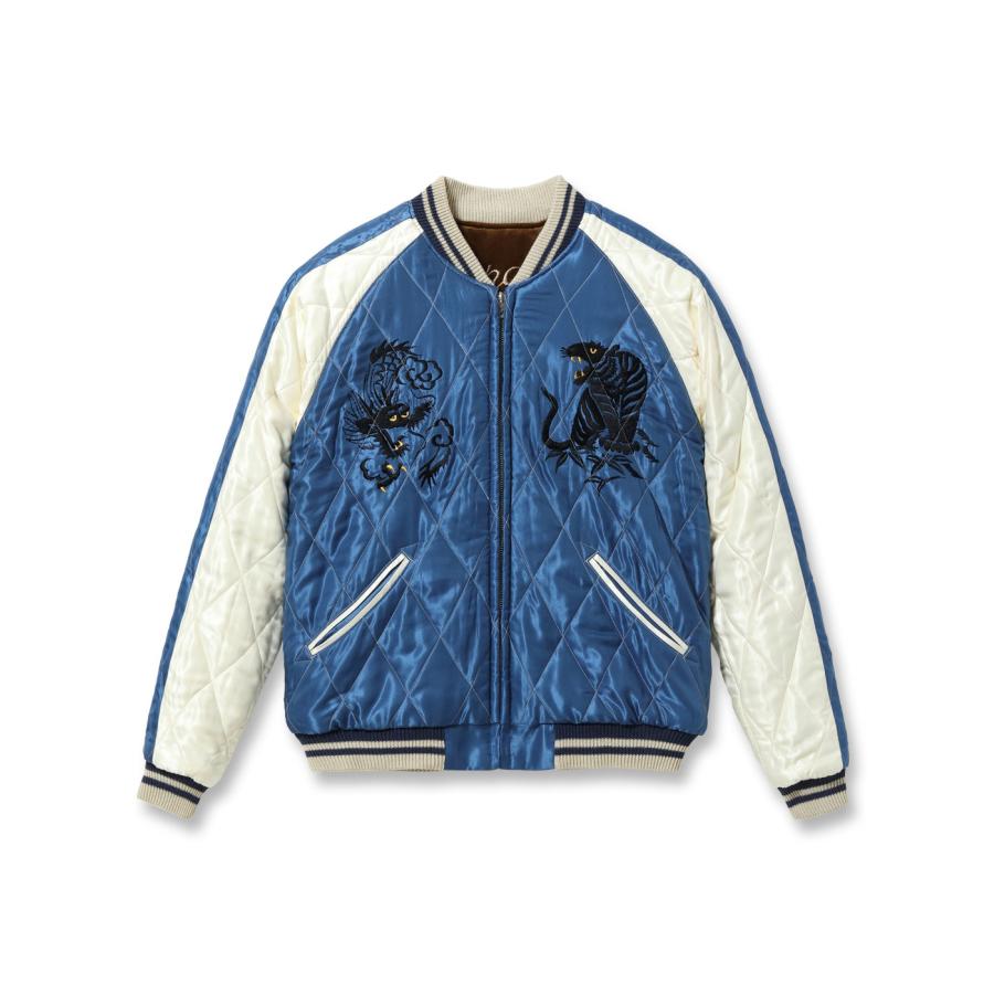 【TAILOR TOYO テーラー東洋】Mid 1950s Style Velveteen Souvenir Jacket “WHITE DRAGON” × “BLACK EAGLE”（TT15792-138）の画像