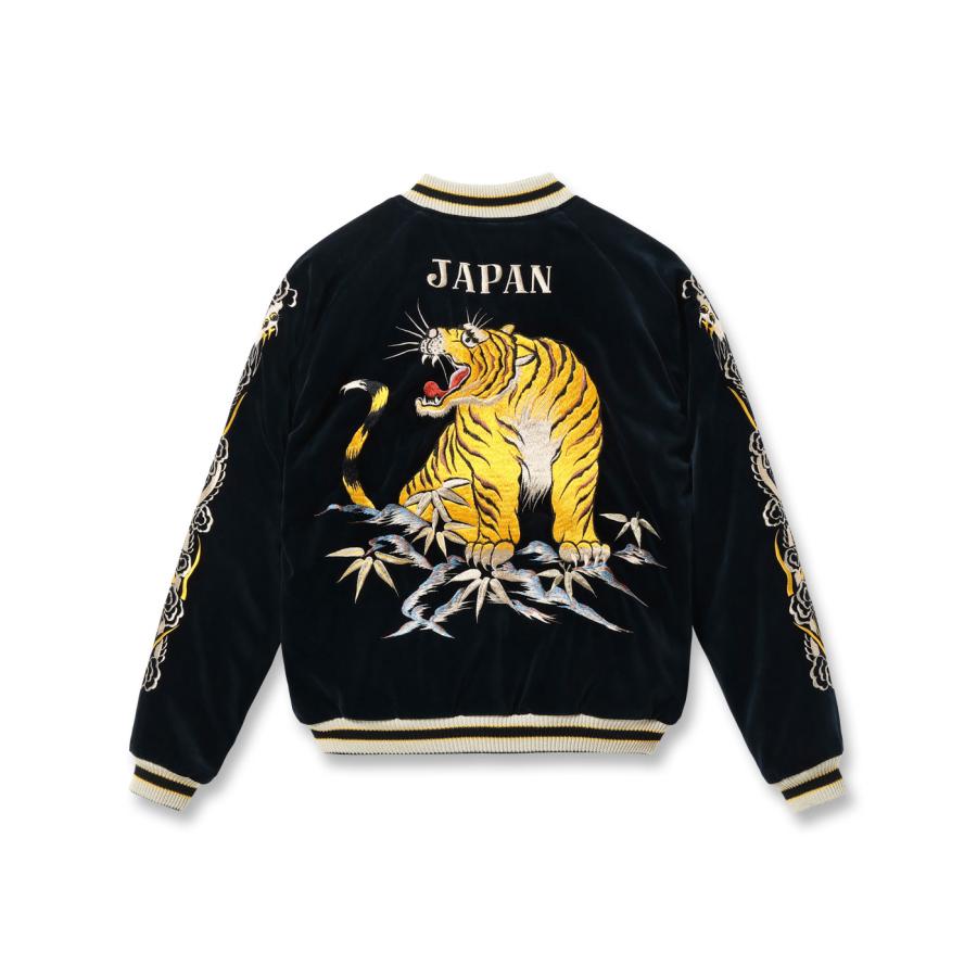 【TAILOR TOYO テーラー東洋】Mid 1950s Style Velveteen Souvenir Jacket “ROARING TIGER” × “JAPAN MAP”（TT15792-128）の画像