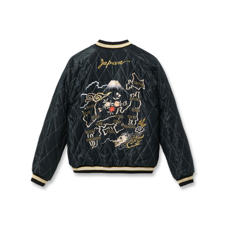 【TAILOR TOYO テーラー東洋】Mid 1950s Style Velveteen Souvenir Jacket “ROARING TIGER” × “JAPAN MAP”（TT15792-128）の画像