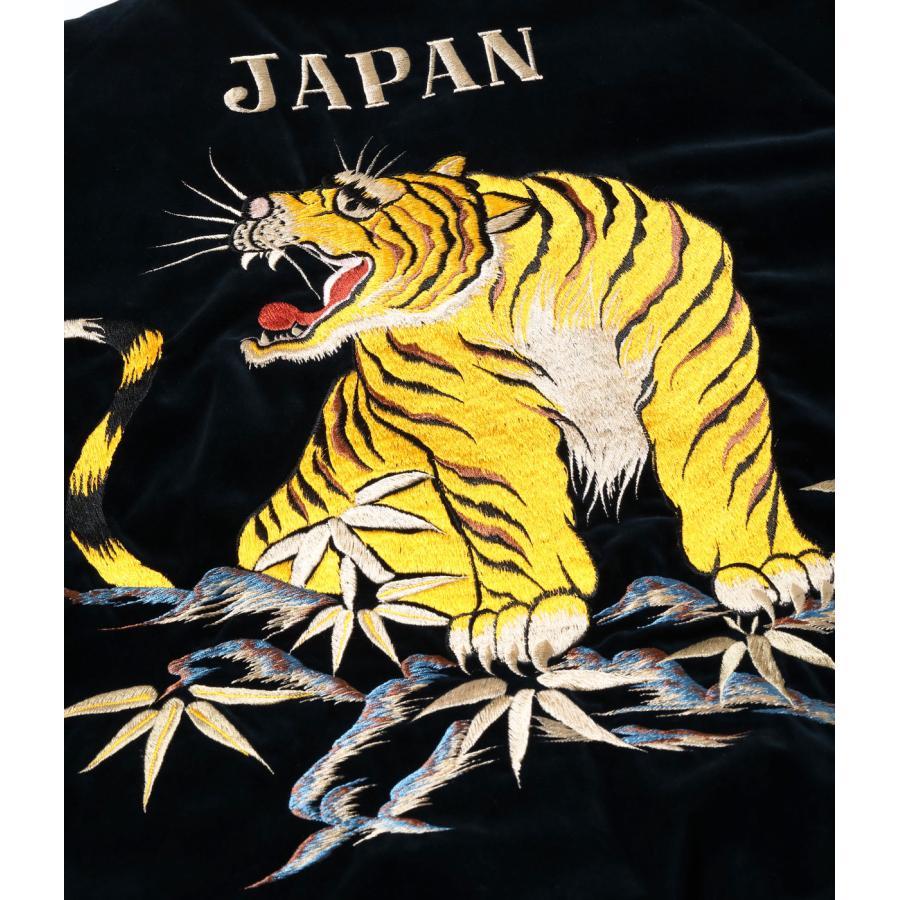 【TAILOR TOYO テーラー東洋】Mid 1950s Style Velveteen Souvenir Jacket “ROARING TIGER” × “JAPAN MAP”（TT15792-128）の画像