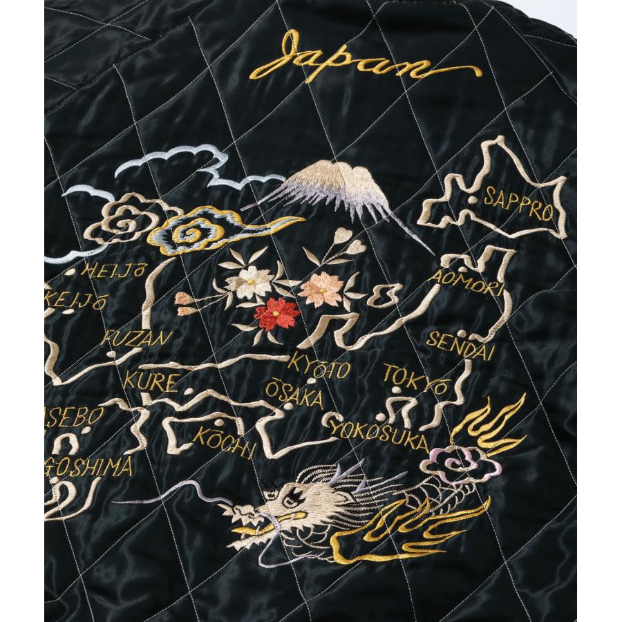 【TAILOR TOYO テーラー東洋】Mid 1950s Style Velveteen Souvenir Jacket “ROARING TIGER” × “JAPAN MAP”（TT15792-128）の画像