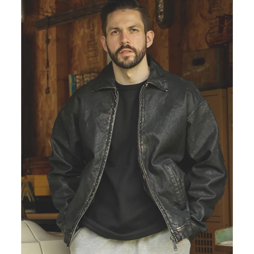 ★【MR.OLIVEミスターオリーブ】VINTAGE CRAFT SHEEP LEATHER / OVERSIZE RIDERS / M253122の画像