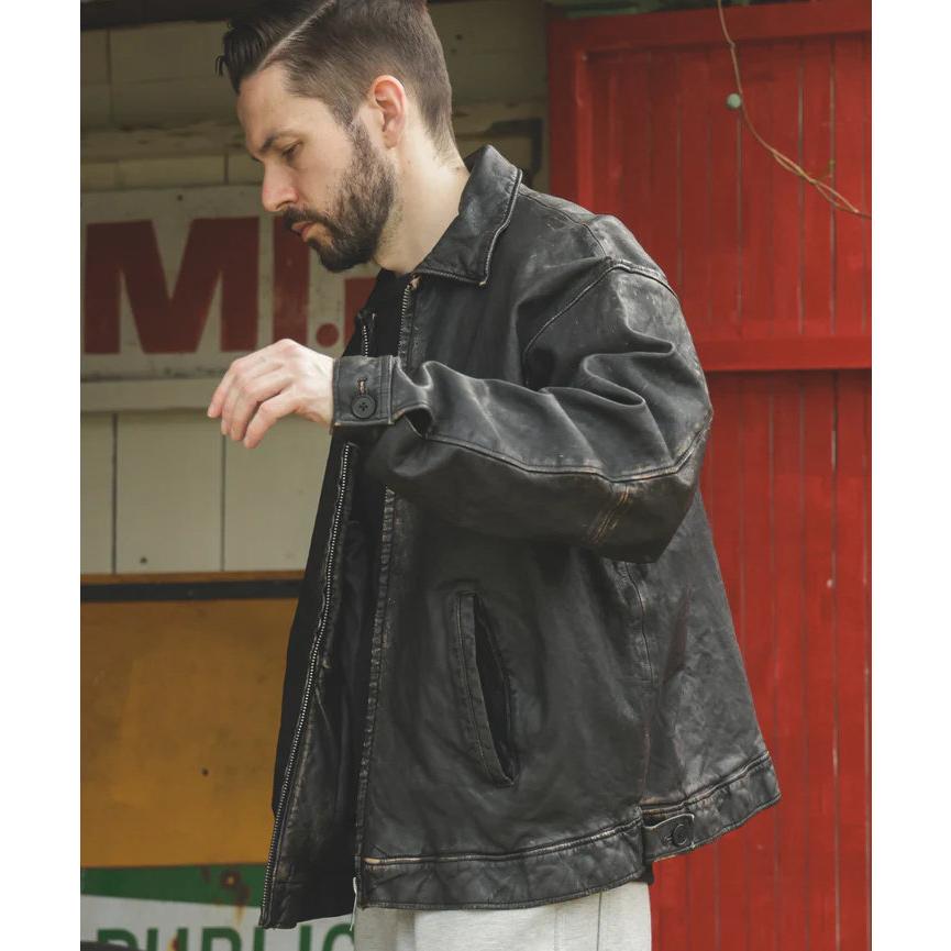 ★【MR.OLIVEミスターオリーブ】VINTAGE CRAFT SHEEP LEATHER / OVERSIZE RIDERS / M253122の画像