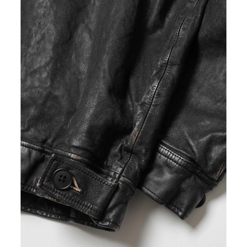 ★【MR.OLIVEミスターオリーブ】VINTAGE CRAFT SHEEP LEATHER / OVERSIZE RIDERS / M253122の画像