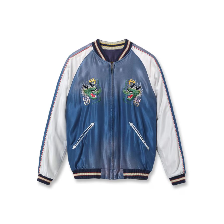 【TAILOR TOYO テーラー東洋】Early 1950s Style Acetate Souvenir Jacket “EAGLE & DRAGON” × “JAPAN MAP” (AGING MODEL)（TT15907-125）の画像