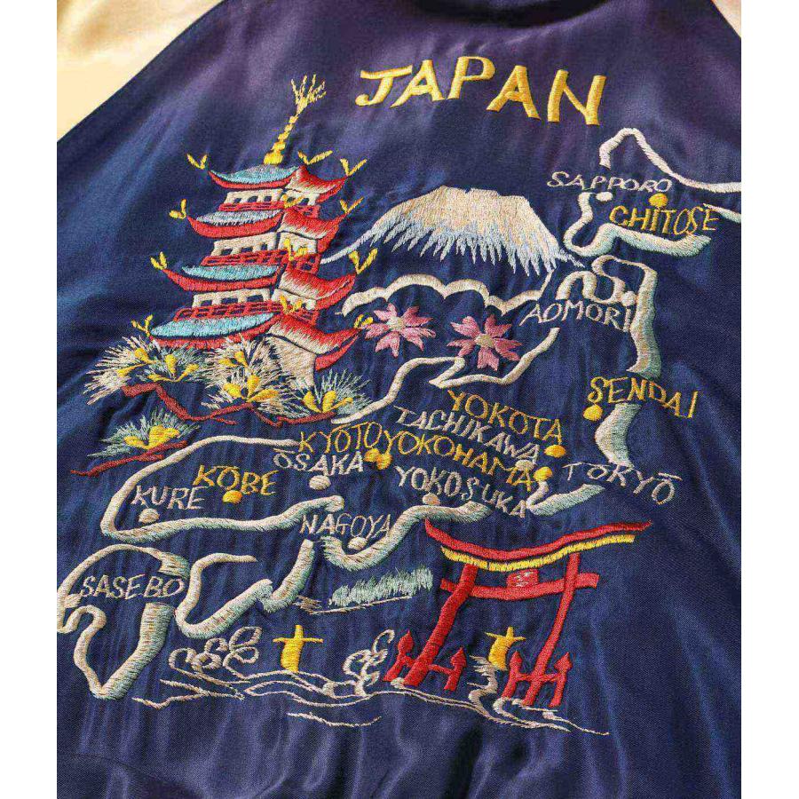 【TAILOR TOYO テーラー東洋】Early 1950s Style Acetate Souvenir Jacket “EAGLE & DRAGON” × “JAPAN MAP” (AGING MODEL)（TT15907-125）の画像