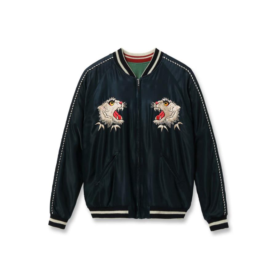 【POINT5倍】【TAILOR TOYO テーラー東洋】1950s Style Acetate Souvenir Jacket “TIGER HEAD” × “CHEVY LOVER” (AGING MODEL)の画像