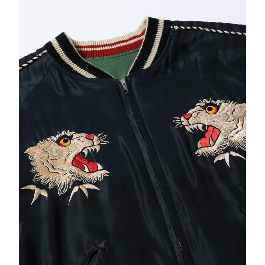 【POINT5倍】【TAILOR TOYO テーラー東洋】1950s Style Acetate Souvenir Jacket “TIGER HEAD” × “CHEVY LOVER” (AGING MODEL)の画像
