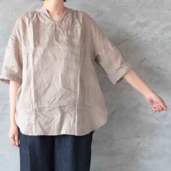 ichi Antiquit?s｜リネンVネックプルオーバーチュニック : shopooo by