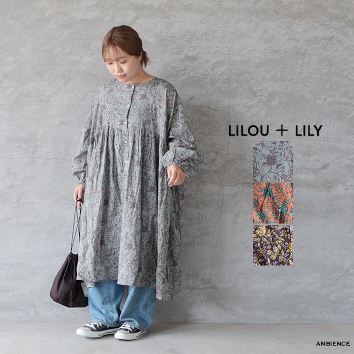 LILOU+LILY リルアンドリリー 80s Voile Hand-Printing Tunic ハンド