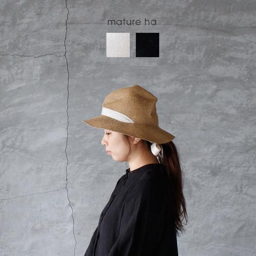 mature ha. (マチュアーハ)BOXED HAT 7cm brim garden ribbon mix 送料