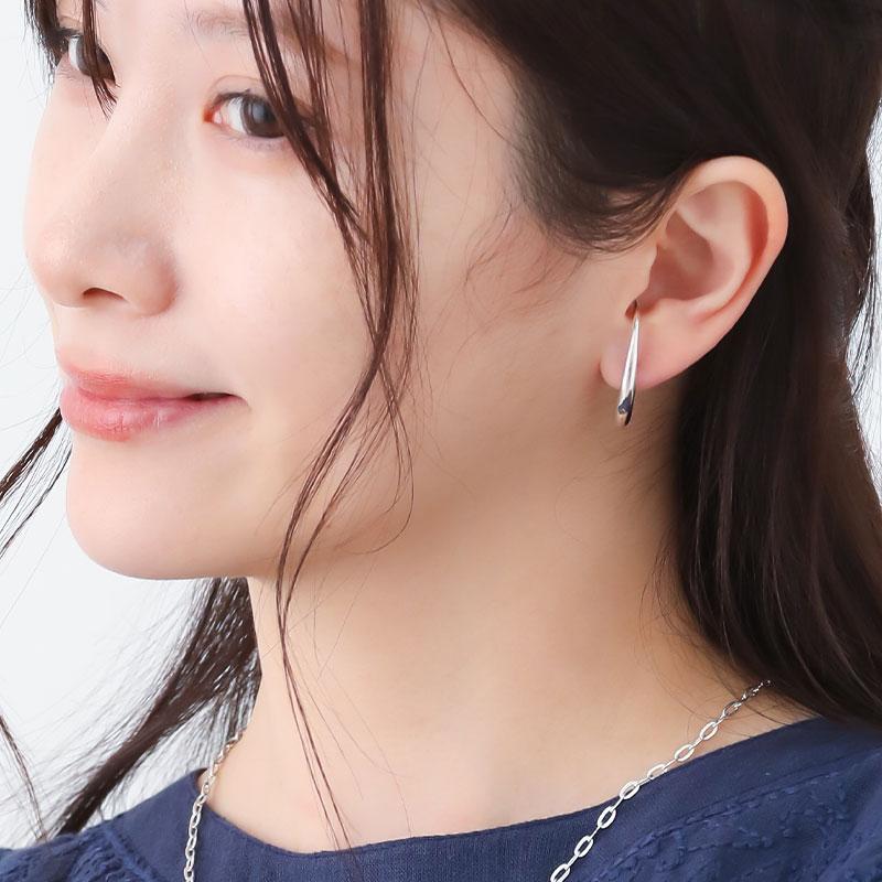 ピアスカフ カフピアス シルバー 925 ピアス イヤーカフ イヤカフ アレルギー対応 silver 弓 シンプル レディース アクセサリー スタッド 上品 母の日 プレゼ_12
