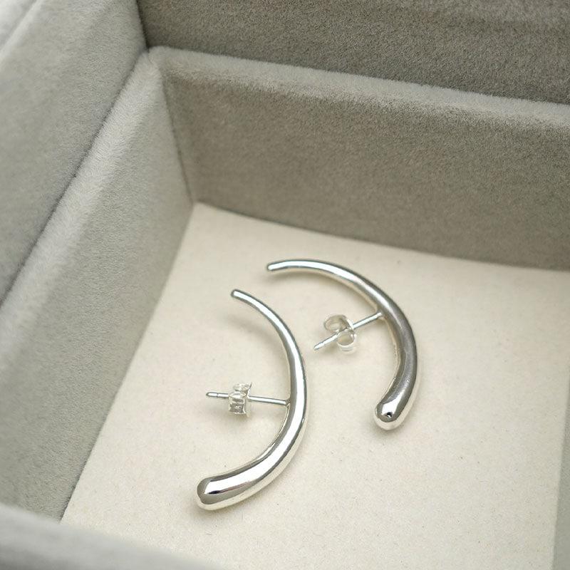 ピアスカフ カフピアス シルバー 925 ピアス イヤーカフ イヤカフ アレルギー対応 silver 弓 シンプル レディース アクセサリー スタッド 上品 母の日 プレゼ_7