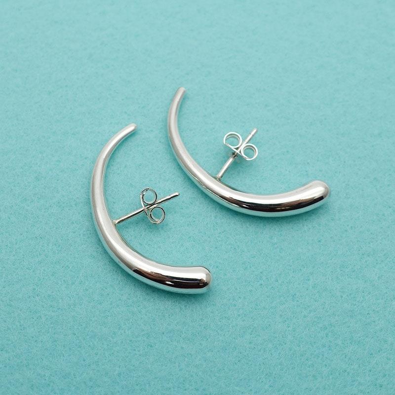 ピアスカフ カフピアス シルバー 925 ピアス イヤーカフ イヤカフ アレルギー対応 silver 弓 シンプル レディース アクセサリー スタッド 上品 母の日 プレゼ_8