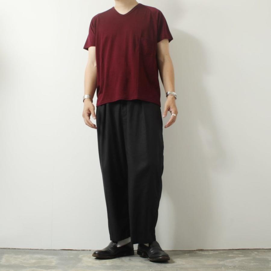 CAPERTICA Prisoner Shirts カペルチカ Tシャツ Super120’s ウォッシャブルウール プラム｜itempost｜04