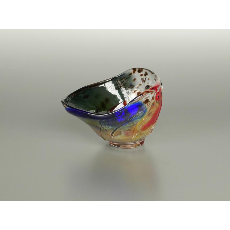 木村俊江/作　ガラス 波の鉢　一点もの